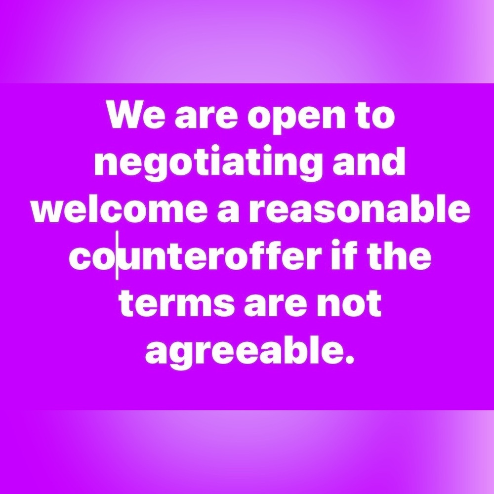 Bright Pink Negotiation Sign